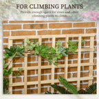 3 Tier Wooden Garden Planters with Trellis for Vine Climbing Plants in Wooden