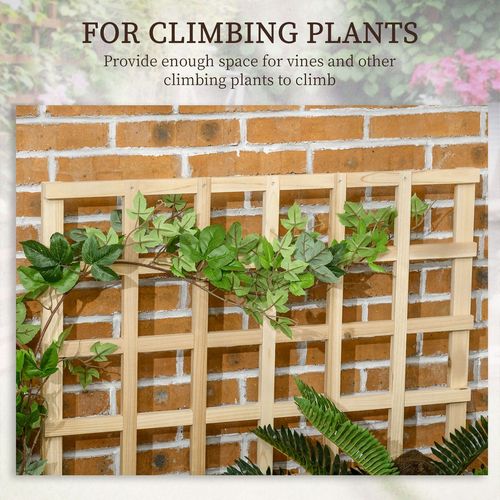 3 Tier Wooden Garden Planters with Trellis for Vine Climbing Plants in Wooden