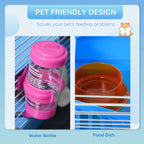 2 Tier Hamster Cage Carrier Habitat Small Animal House with Exercise Wheels Tunnel Tube Water Bottle Dishes House Ladder for Dwarf Mice, Blue