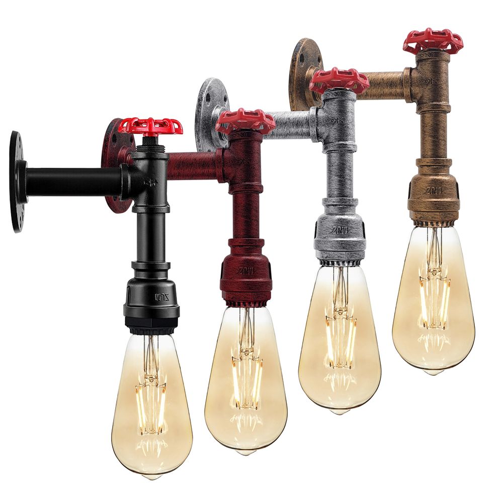 Vintage Industrial Retro arm Water Pipe Valve Lamp E27 For Kitchen Restaurant