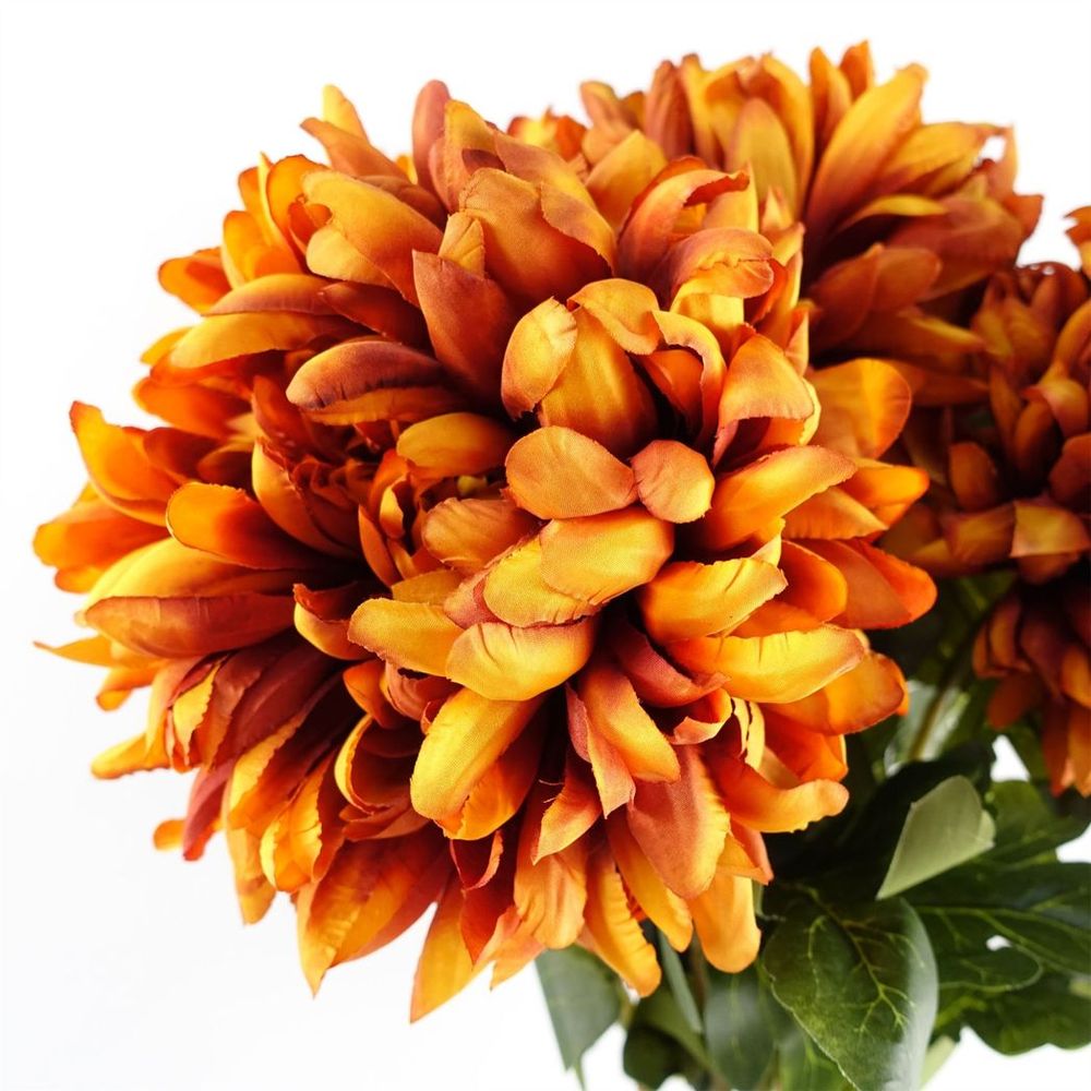 Orange Silk Chrysanthemum - Large 75cm