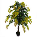 Captivating 120cm Artificial Yellow Wisteria Tree, Realistic Design for Stunning Décor