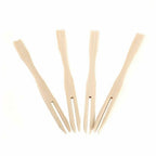 50-Pack Eco-Friendly Bamboo Skewer Forks - Ideal for BBQs, Parties, and More