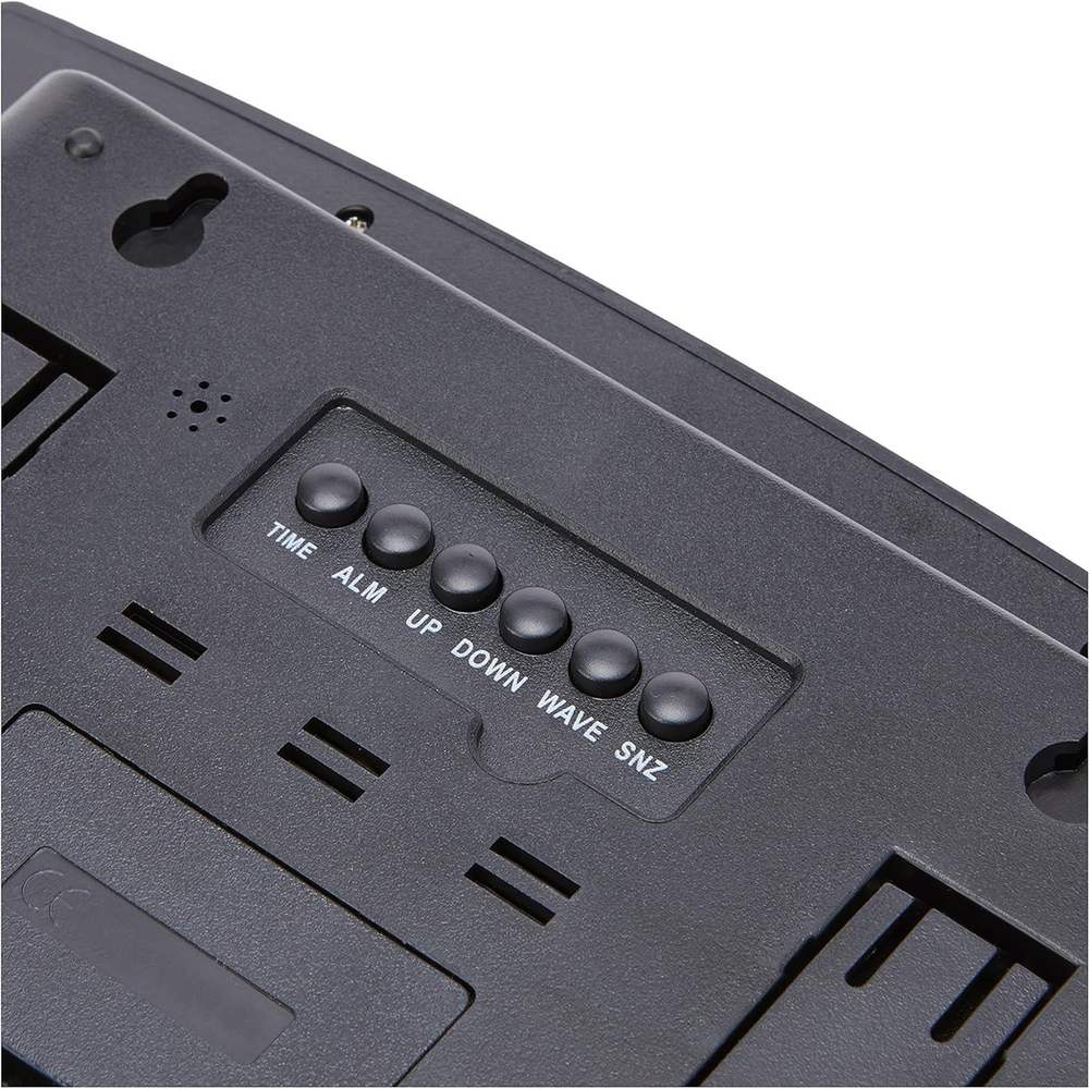 Radio Controlled Wall Desk Clock, Day/date, Temperature Digital Display Alarm Clock Precision