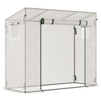 Walk-in Garden Greenhouse - Steel Frame, Roll Up Door, Weatherproof, Portable - 200x76x168cm