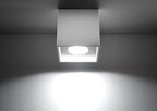 Modern LED Square Ceiling Lamp - White, GU10 Bulb, Loft Design - Attention to Detail