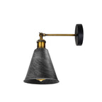 Vintage Industrial Brushed Silver Wall Sconce - Metal Wall Light - Long Arm Neck Mount - Easy Fit