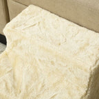 Three-Step Portable Dog Stairs with Washable Plush Cover
