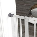 Extra Tall Dog Gate with Cat Door Auto Close for Stairs 74-101 cm Wide