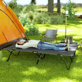 Double Camping Folding Cot Portable Sleeping Bed, Charcoal Grey