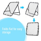 Pro Rebounder Net: Football Training Aid for Kids & Adults - Adjustable & Durable