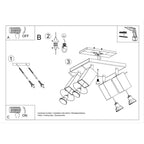 Ceiling lamp steel Merida modern Design GU10
