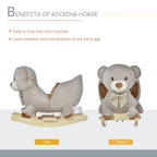 Kids Rocking Bear Plush Ride On - Safe & Secure