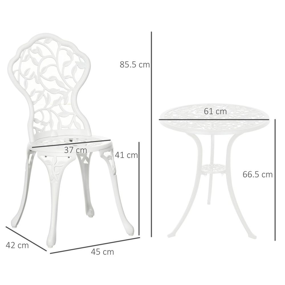 Aluminium Bistro Set: Coffee Table + Chair - Outdoor Dining at its Best