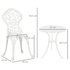 Aluminium Bistro Set: Coffee Table + Chair - Outdoor Dining at its Best