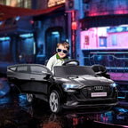 12V Audi E-tron Electric Ride-On Car w/ Remote Control, Lights, Music - Black