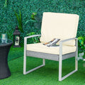 Outdoor Seat and Back Cushion Set Replacement Cushions, Cream White