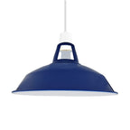 Navy Blue Metal Lamp Shades in a Vintage Retro Style Antique Shades