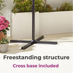 Neo 3M Grey Outdoor Freestanding Parasol with Led Lights