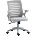 Mesh Office Chair Home Swivel Task Chair w/ Lumbar Support, Arm, Grey