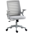 Mesh Office Chair Home Swivel Task Chair w/ Lumbar Support, Arm, Grey
