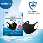 Lightweight Breathable Reusable Face Mask for Kids - Black