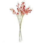 Pack of 6 x 80cm Pink Artificial Mini Orchid Stem