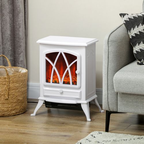 Freestanding Fireplace Flame Effect Electric Heater Log Burning