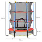 Trampoline for Kids w/Enclosure Net Built-in Zipper 3-10 Year