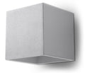 Quad Grey Wall Lamp: Modern Loft Design, Up/Down Square Shape, G9 Socket