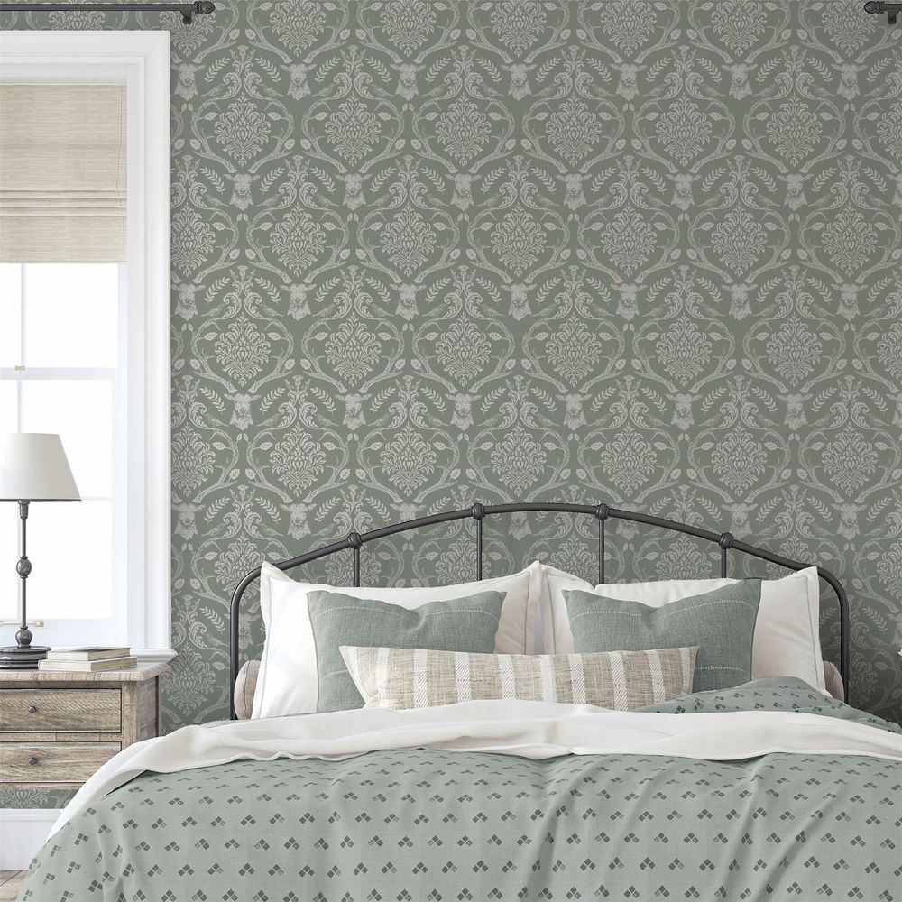 Stag Damask Sage Green - for All Demographics!