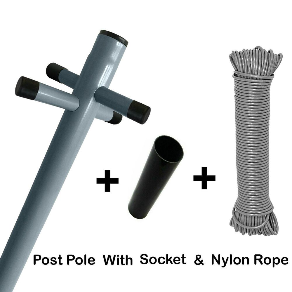 Clothes Post 2.4m Overall Hight Heavy Duty Pole Washing Line Support