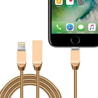 Durability Gold Spring Cable with Zinc Alloy Connectors