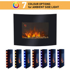 Electric Wall Mounted Fire Place Slimline Plasma Fan Heater Backlit 900/1800W