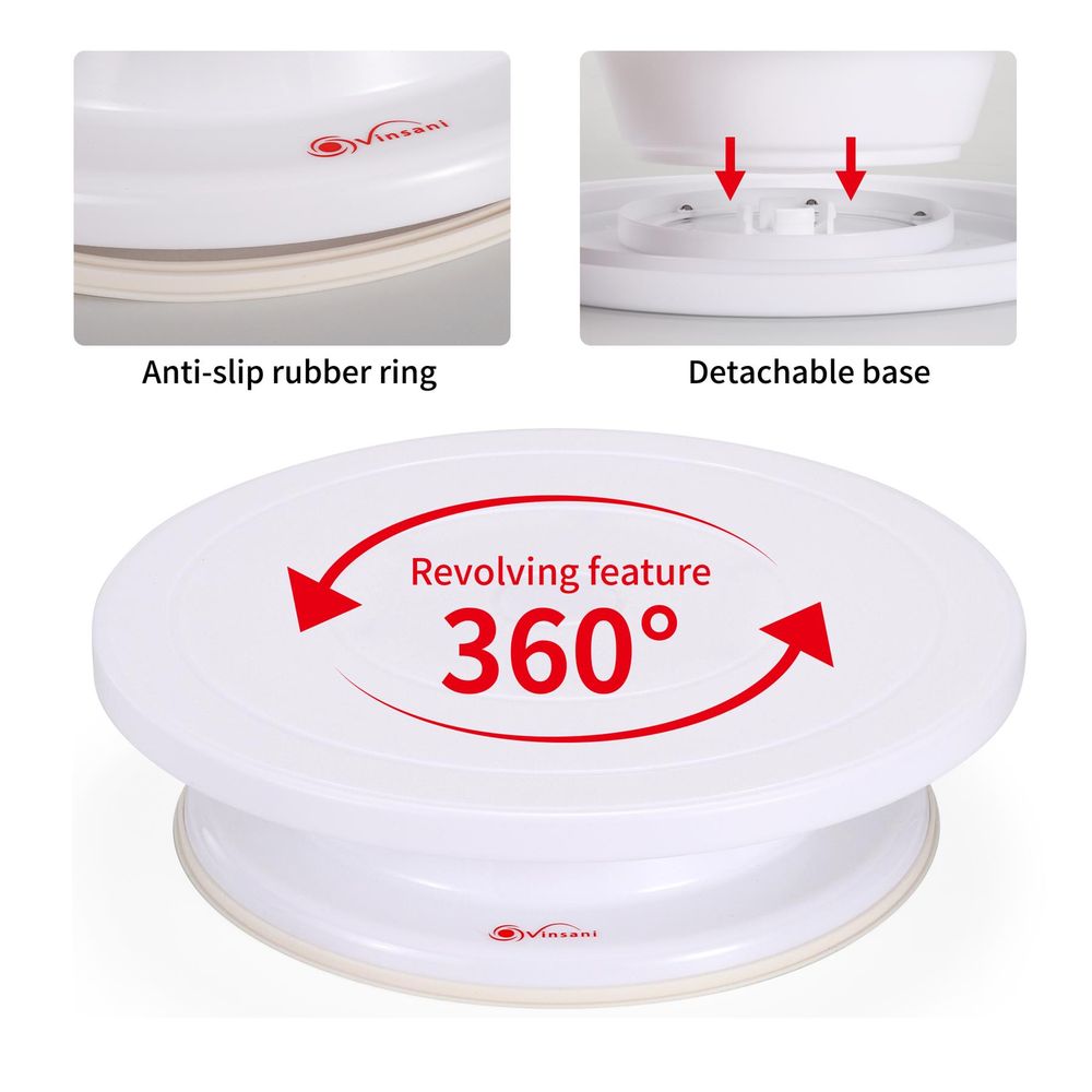 CAKE TURNTABLE - Professional Quality, Easy Decorating, Versatile Design