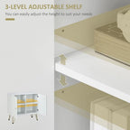 Storage Cabinet with Adjustable Shelves for Living Room - Freestanding