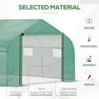 15x10ft Walk-in Greenhouse: Strong PE Cover, Zip Door, 6 Windows, Ideal for Year-Round Gardening
