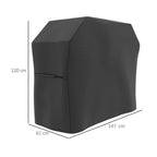 Barbecue Cover, Waterproof & Rip-Proof, 147 x 61 x 120cm, Secure Fit