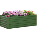 Steel Raised Bed - Reinforced Rods - Green - Outdoor Garden Planter