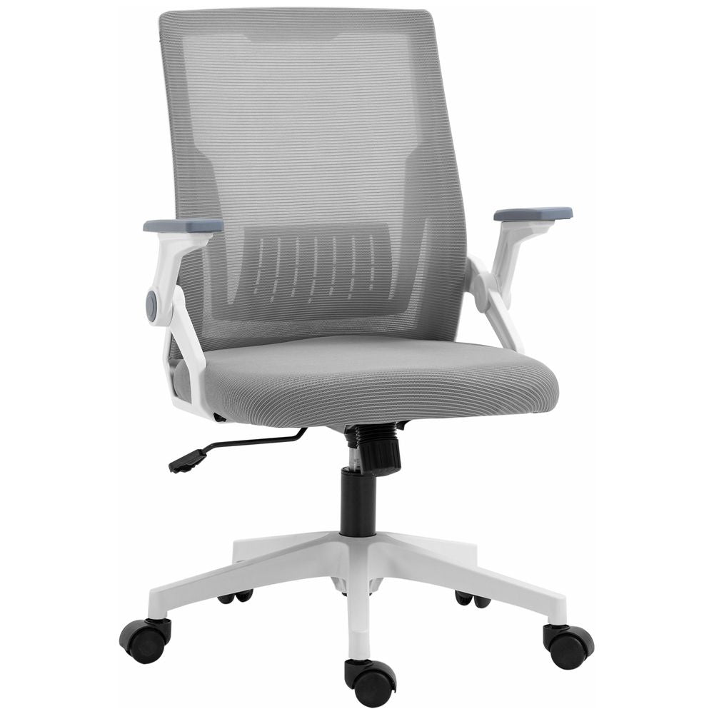 Mesh Office Chair for Home with Lumbar Support, Flip-up Arm, Wheels