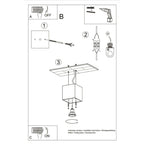 Modern Design Ceiling Lamp - Aluminum Quad Collection - Different Colors