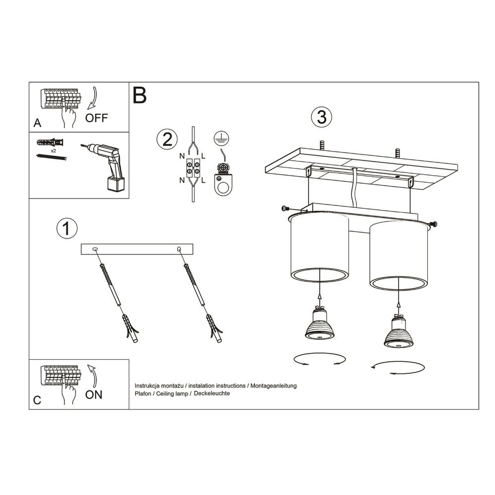 Ceiling lamp aluminum modern Design GU10