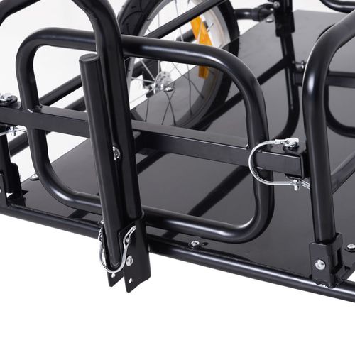 Folding Bicycle Cargo Storage Cart and Luggage Trailer with Hitch