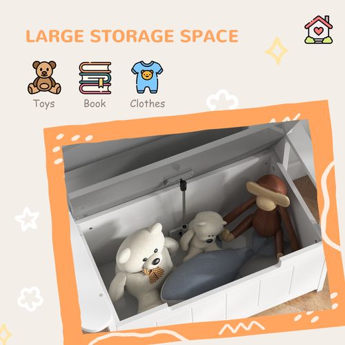 2 in 1 Toy Box for Kids with Safety Lid for Bedroom, Nursery