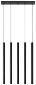 Black Round Tube Pendant Lamp - Modern Loft Design - LED