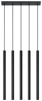 Black Round Tube Pendant Lamp - Modern Loft Design - LED