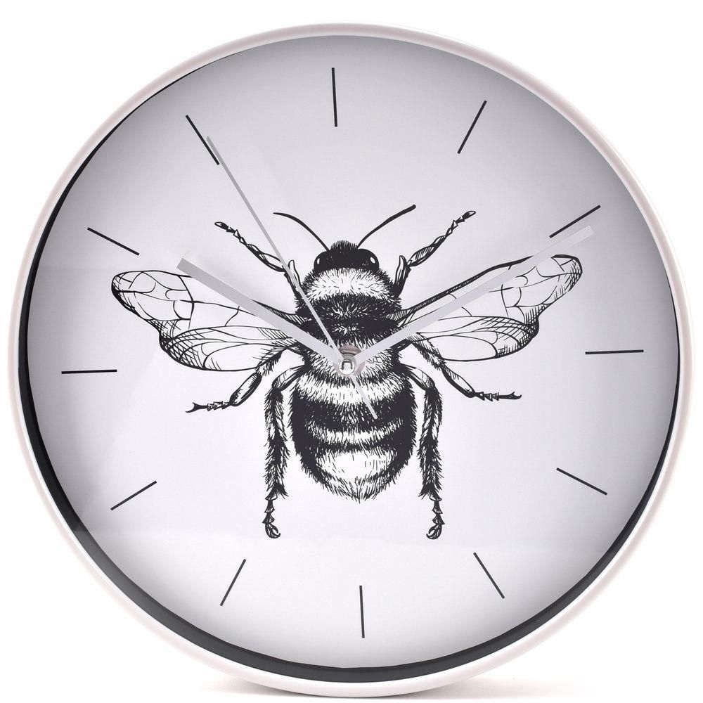 ® Bumblebee Wall Clock 30cm - Grey Case, Stunning Design, Quartz Movement