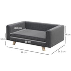 Elevated Dog Sofa Bed - Medium/Small Dogs, Grey - Comfy & Stylish