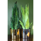 Rustic Handmade Metal Planter Pot - Polished Silver Finish, 20x18cm