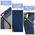 Dog Cat Puppy Pet Elevated Raised Cot Bed Portable Camping Basket - Blue (Large)